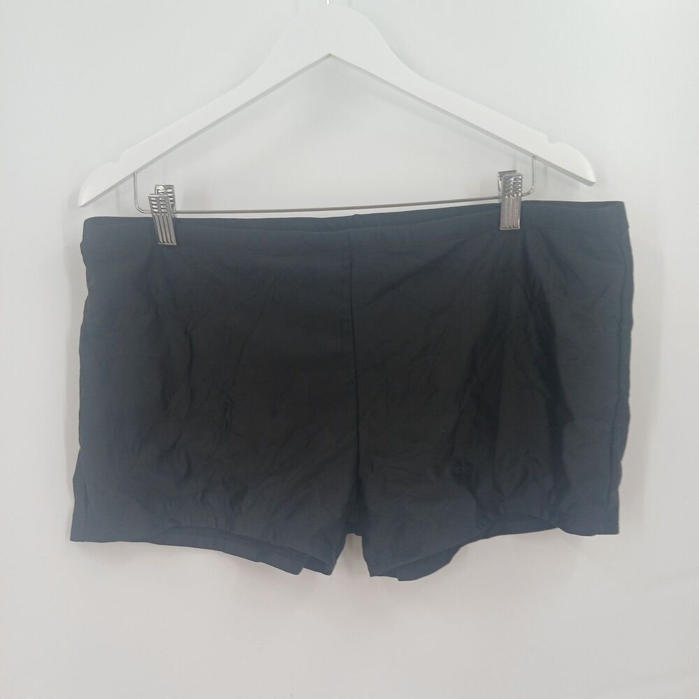 womans plus size 1X black bikini shorts bottoms swimwear bathing suit summer